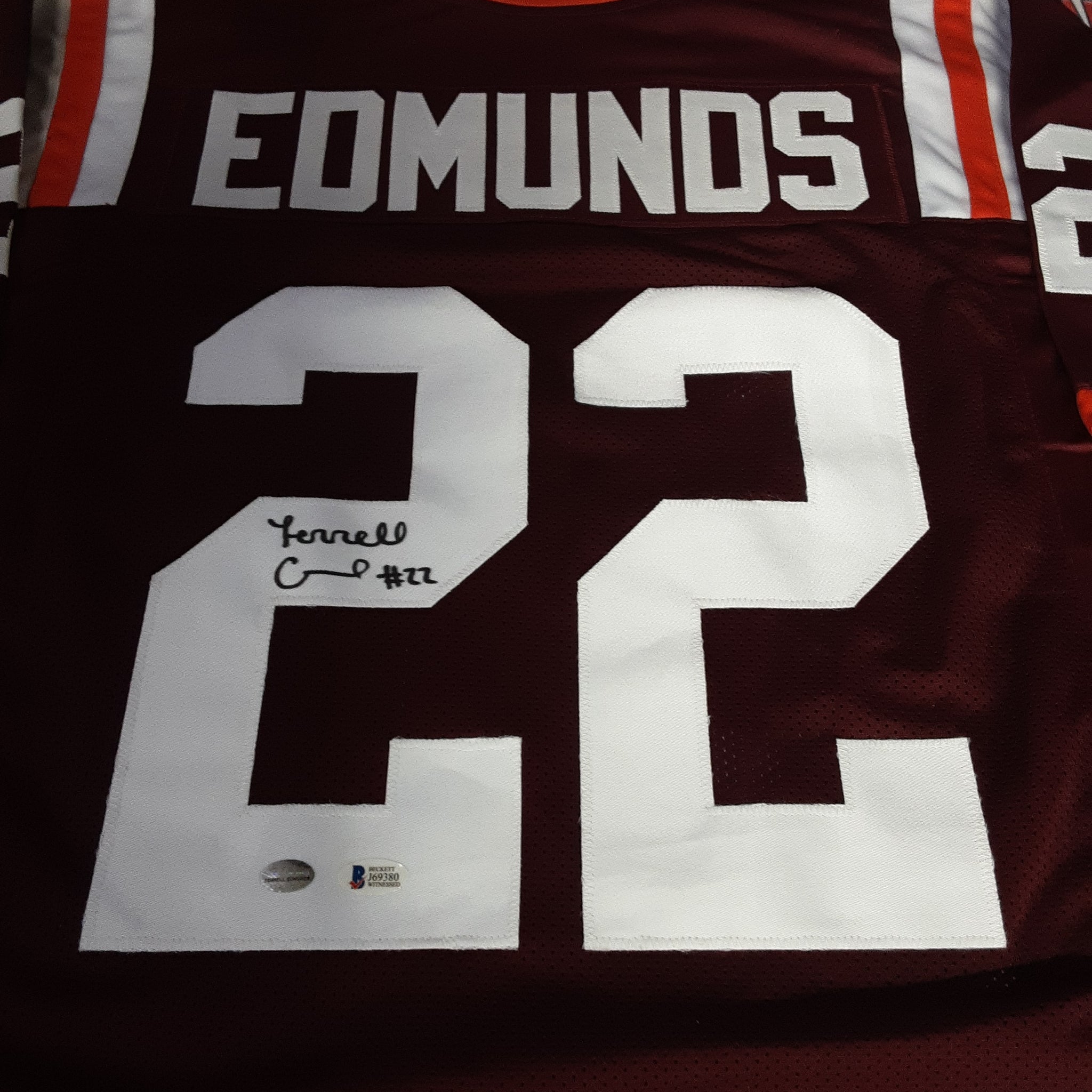 Terrell Edmunds Authentic Signed Pro Style Jersey Autographed Beckett-