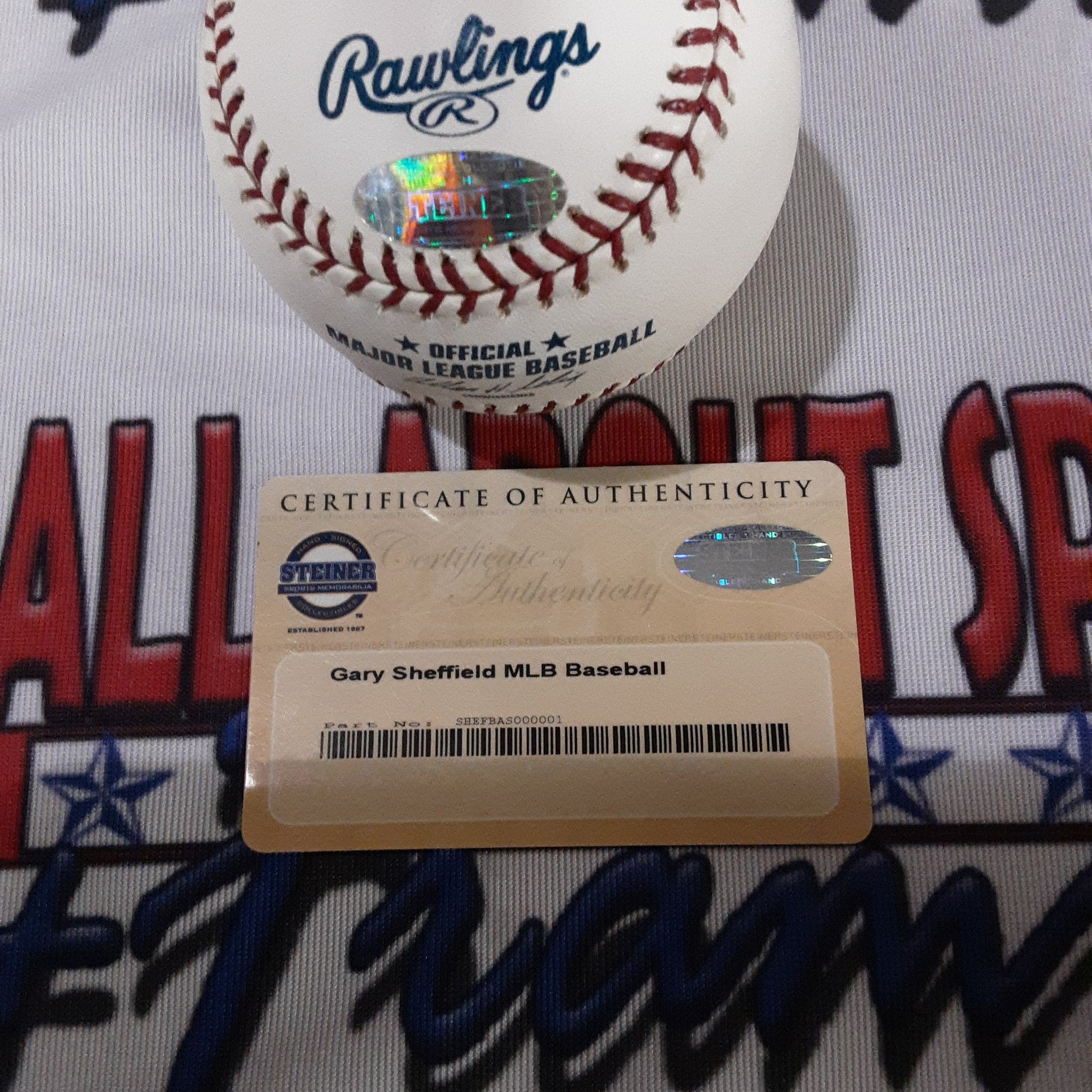 Gary Sheffield Authentic Signed Baseball Autographed Steiner-