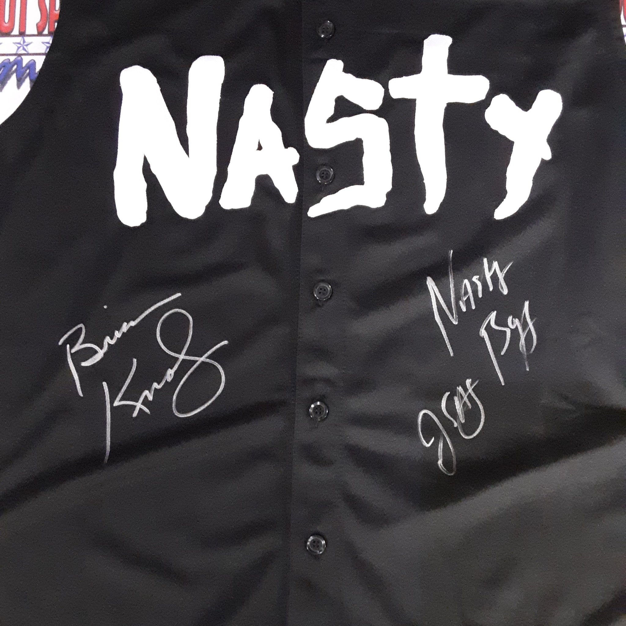 Nasty Boys Brian Knobbs and Jerry Sags Autographed Signed Jersey JSA R1