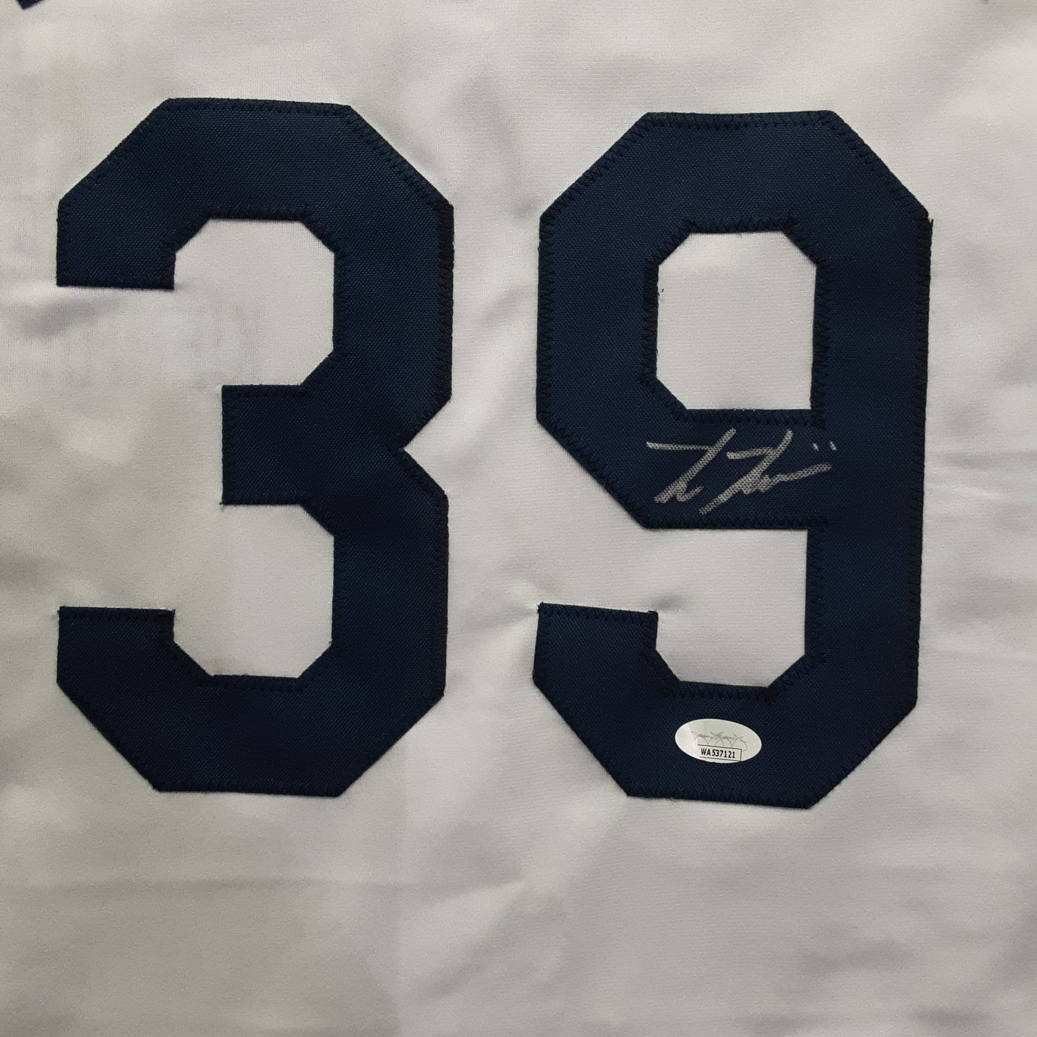 Kevin Kiermaier Signed Pro Style Jersey Autographed JSA R1
