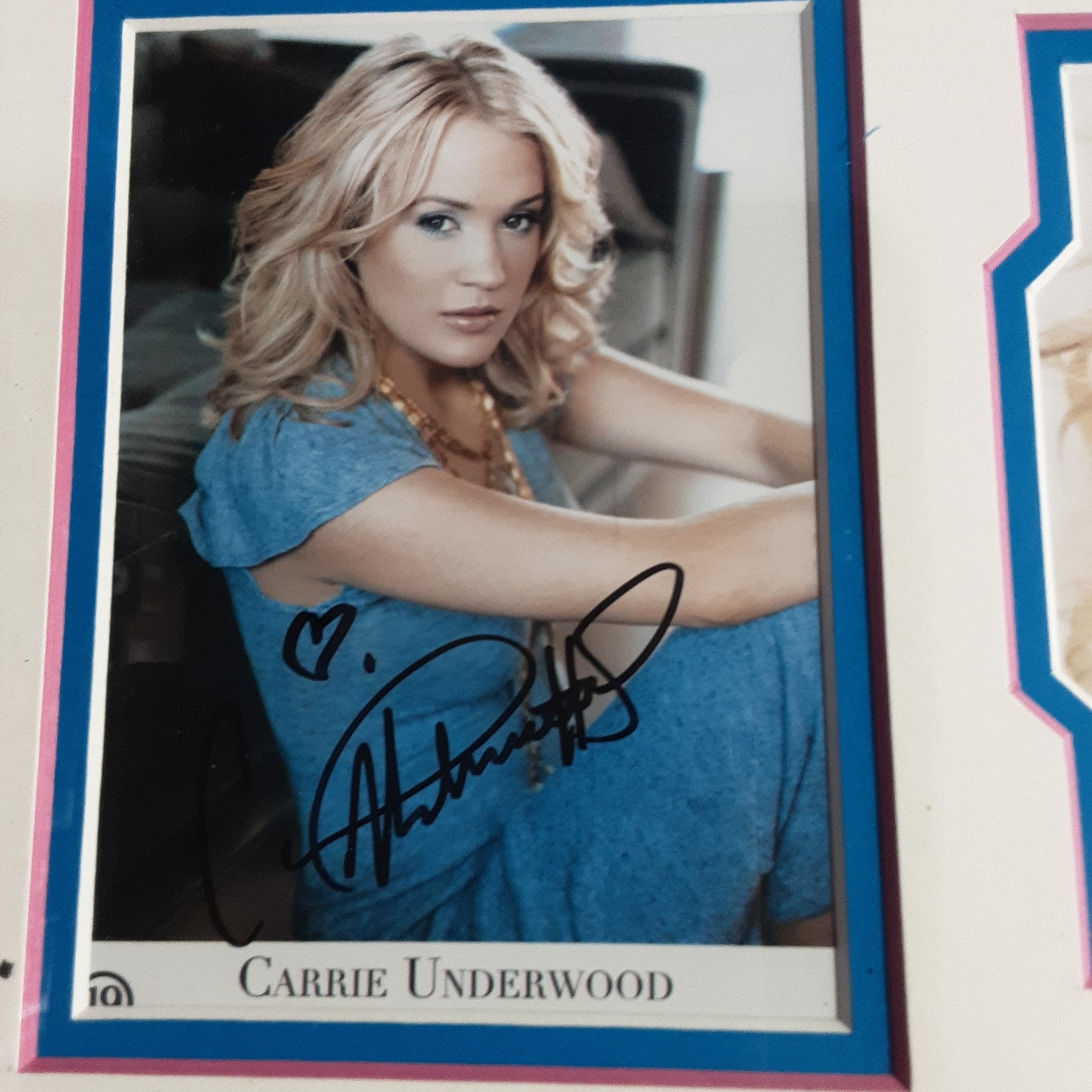 Carrie Underwood Authentic Signed Small Photo Framed Collage Autographed JSA-