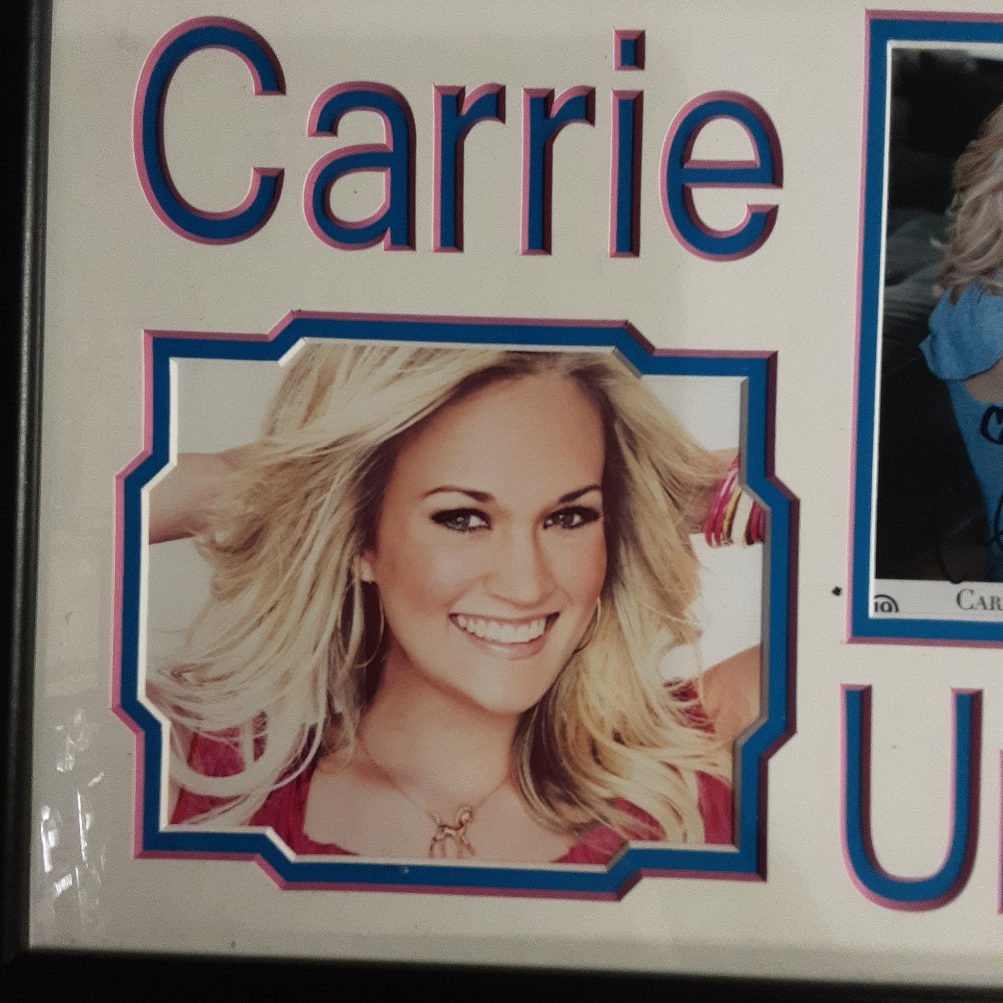 Carrie Underwood Authentic Signed Small Photo Framed Collage Autographed JSA-