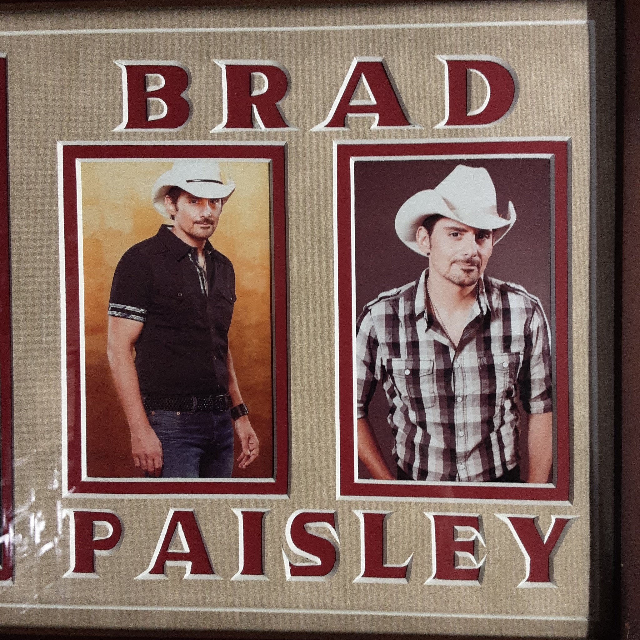 Brad Paisley Authentic Signed 8x10 photo Framed Collage Autographed PSA-