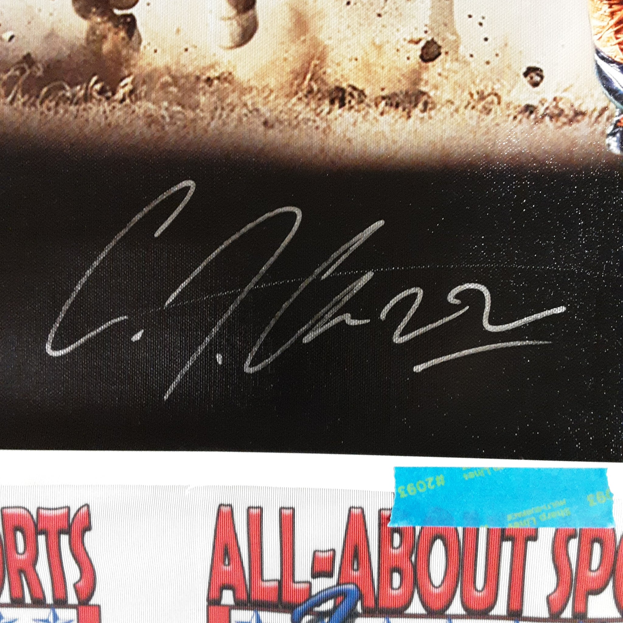 CJ Anderson Signed 16x20 Canvas Autographed JSA