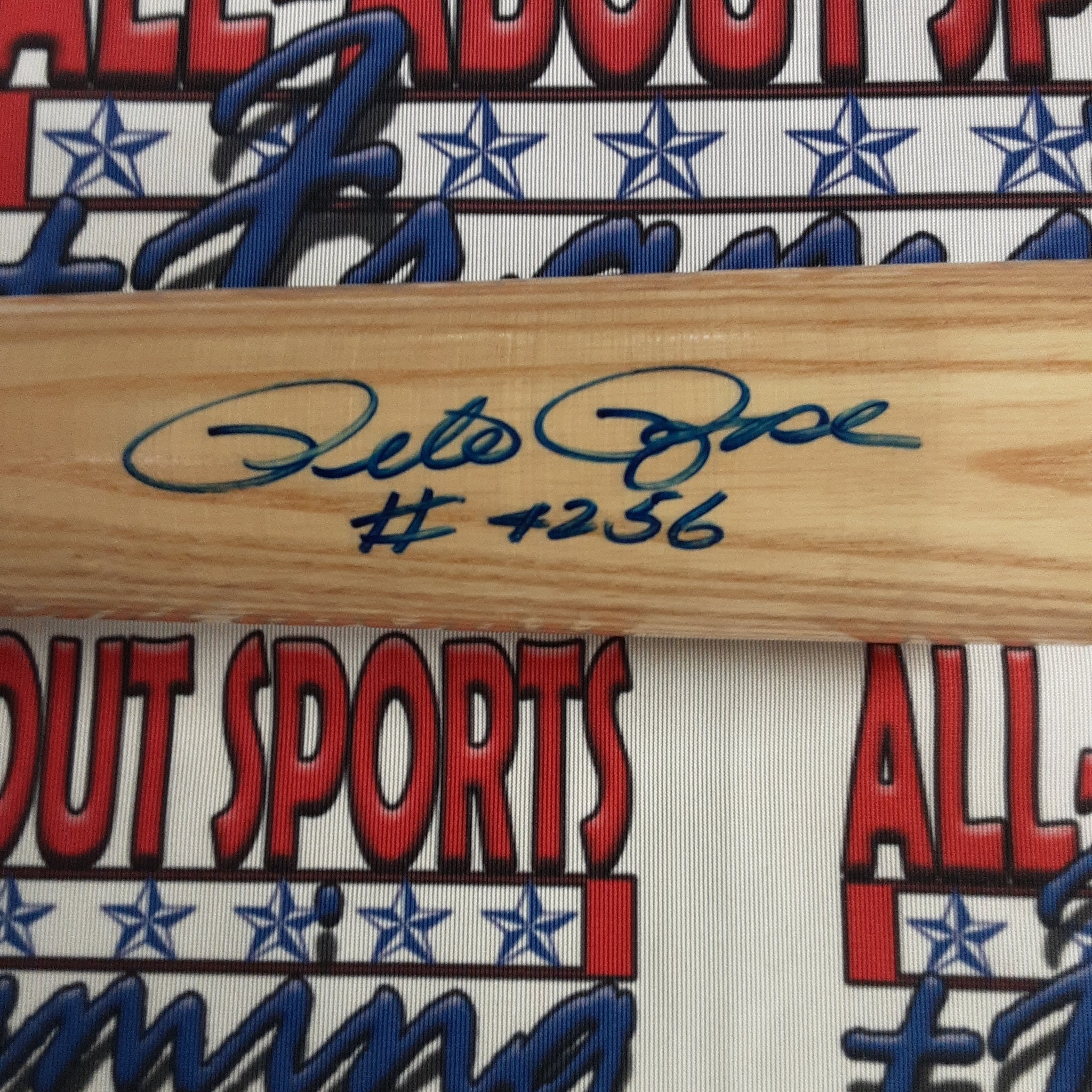 Pete Rose Authentic Signed Pro Style Baseball Bat Autographed JSA.