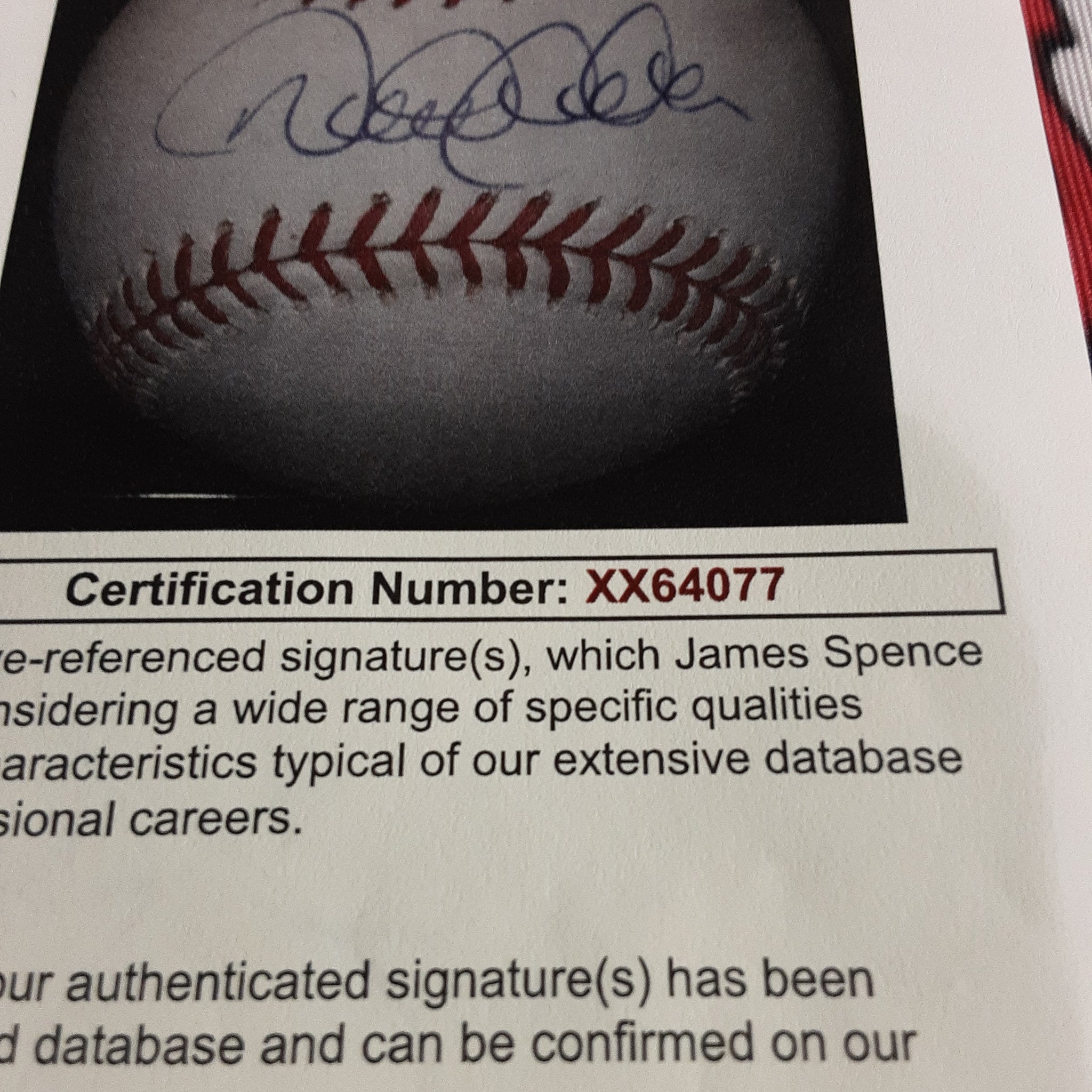 Derek Jeter Authentic Signed Baseball Autographed JSA LOA.