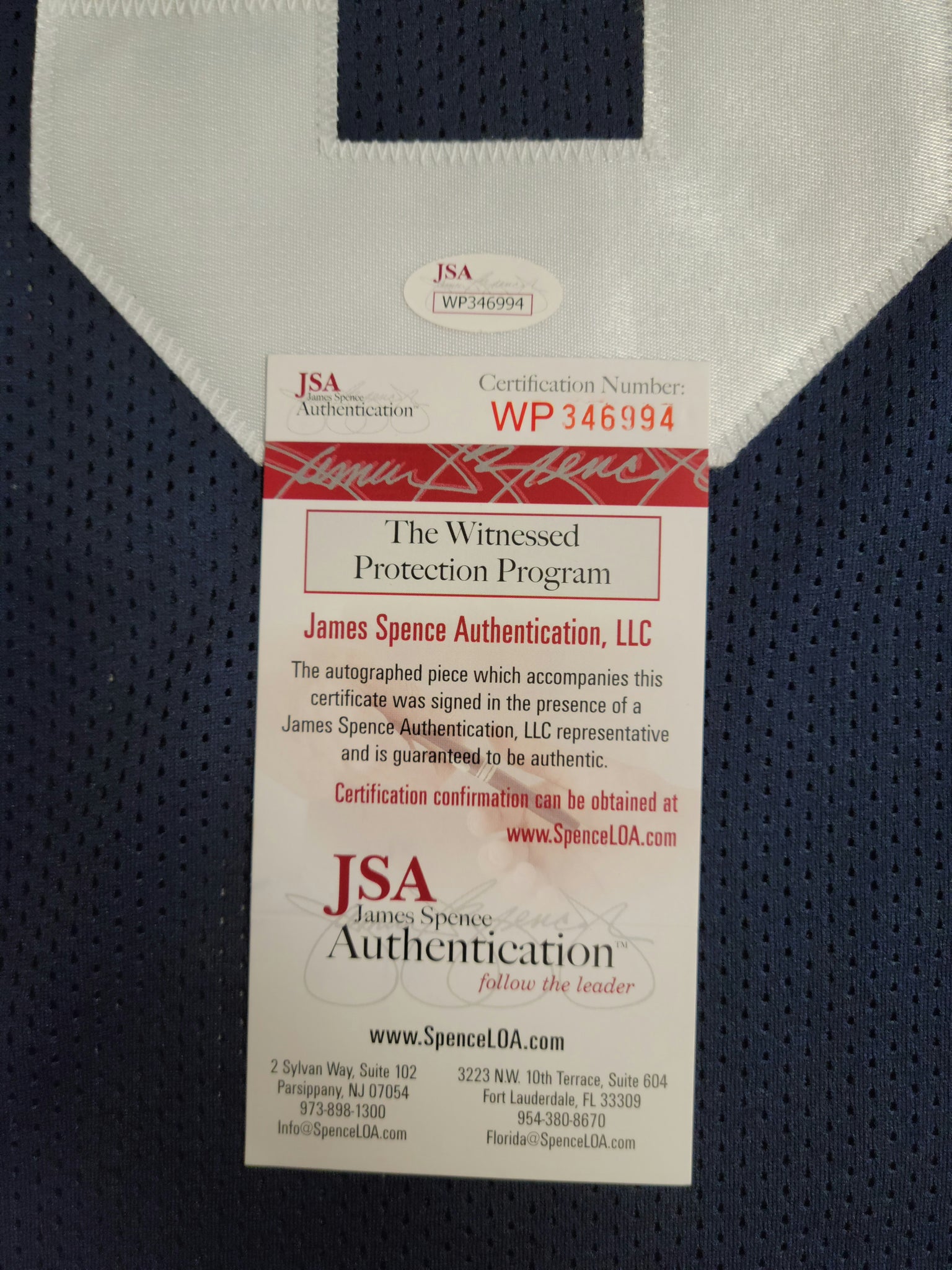 Anthony Zettel Authentic Signed Pro Style Jersey Autographed JSA