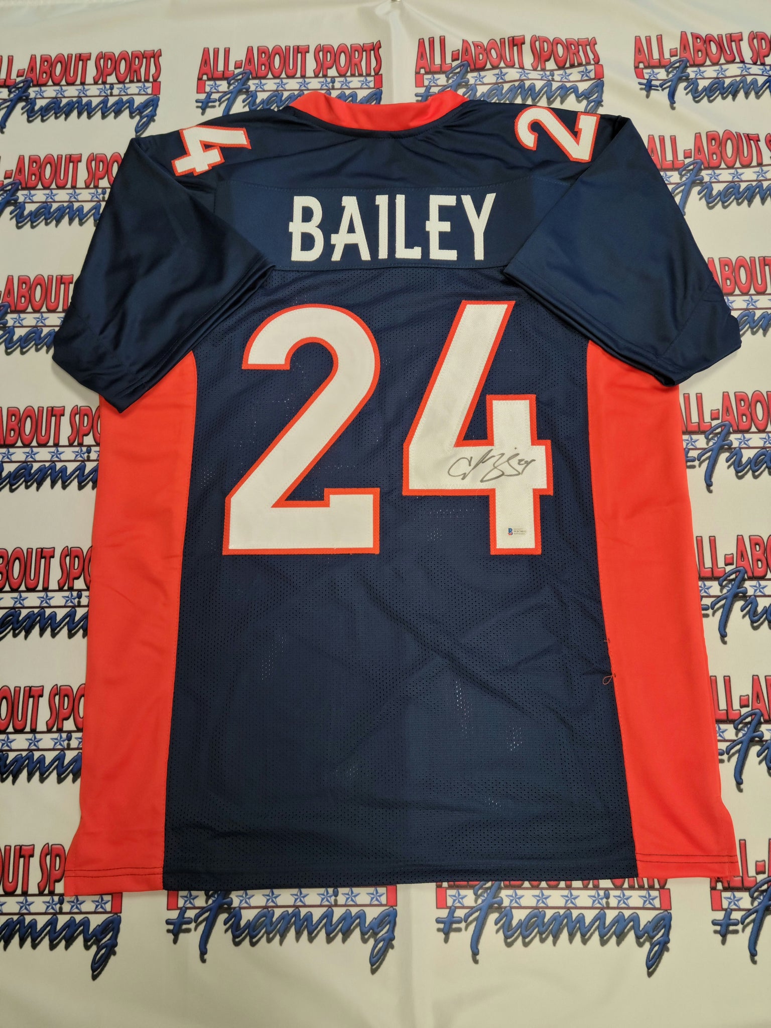 Champ Bailey Authentic Signed Pro Style Jersey Autographed Beckett