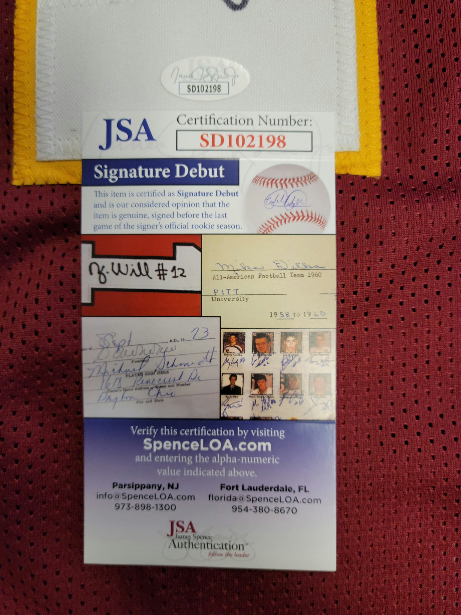 Dwayne Haskins Jr Authentic Signed Pro Style Jersey Autographed JSA