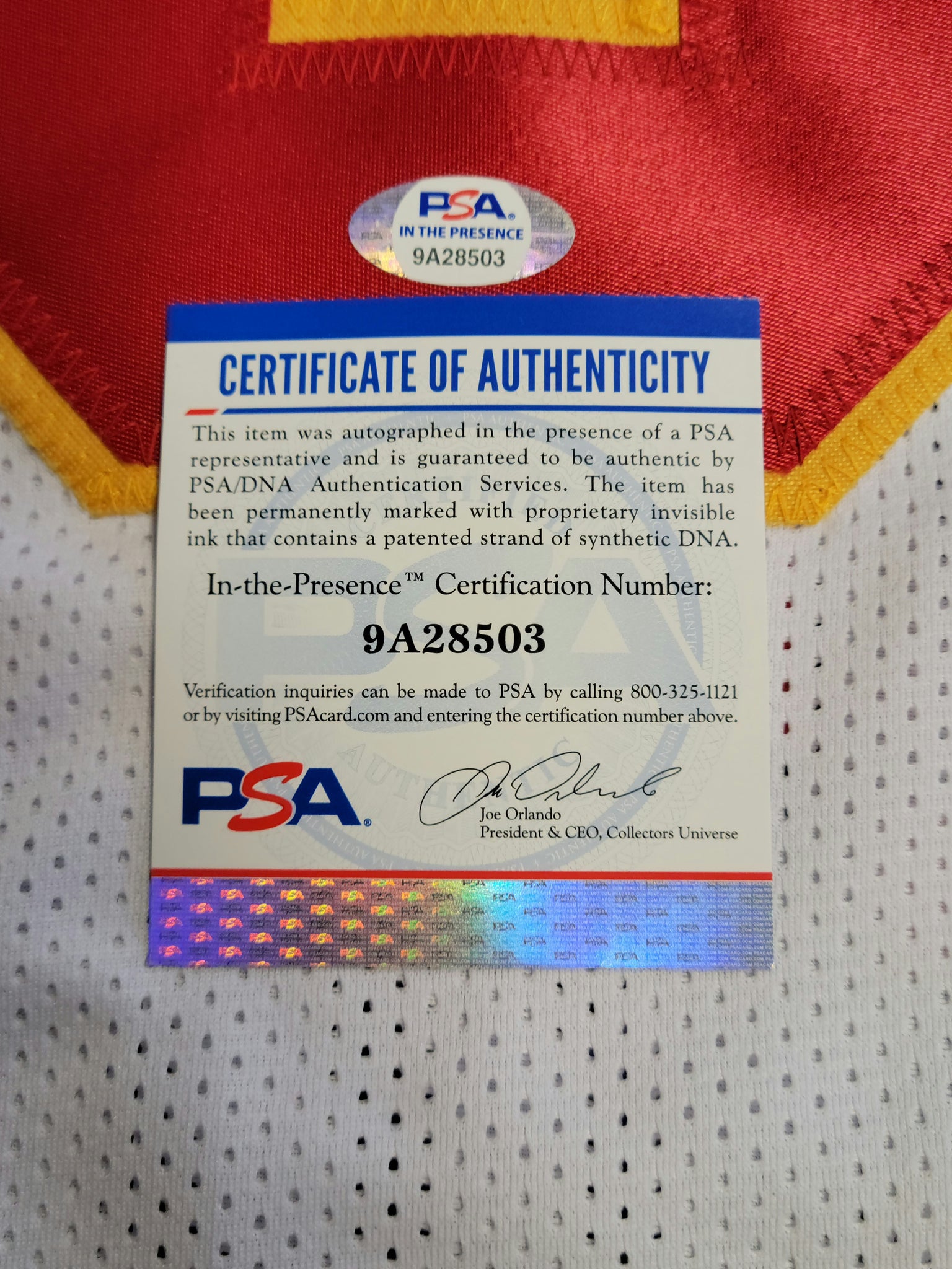 Dante Hall Authentic Signed Pro Style Jersey Autographed PSA/DNA