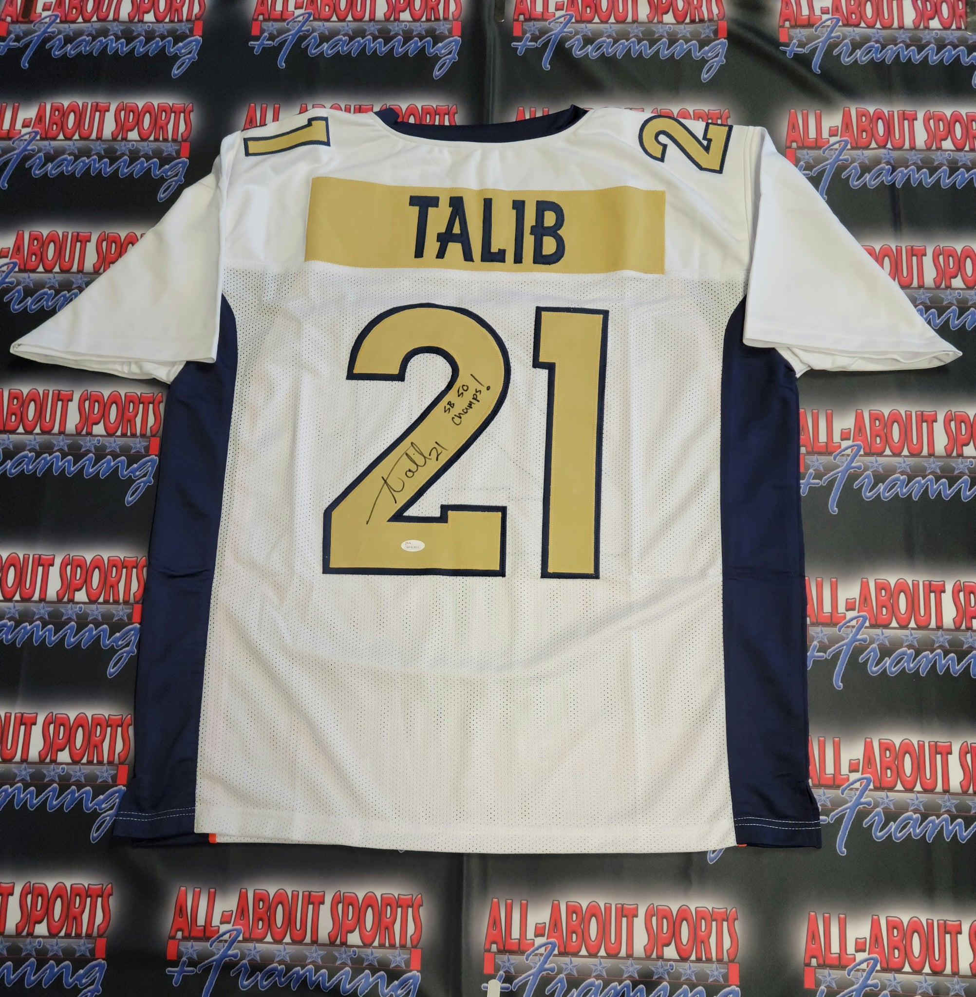 Aqib Talib Authentic Signed & Inscribed Pro Style Jersey Autographed JSA