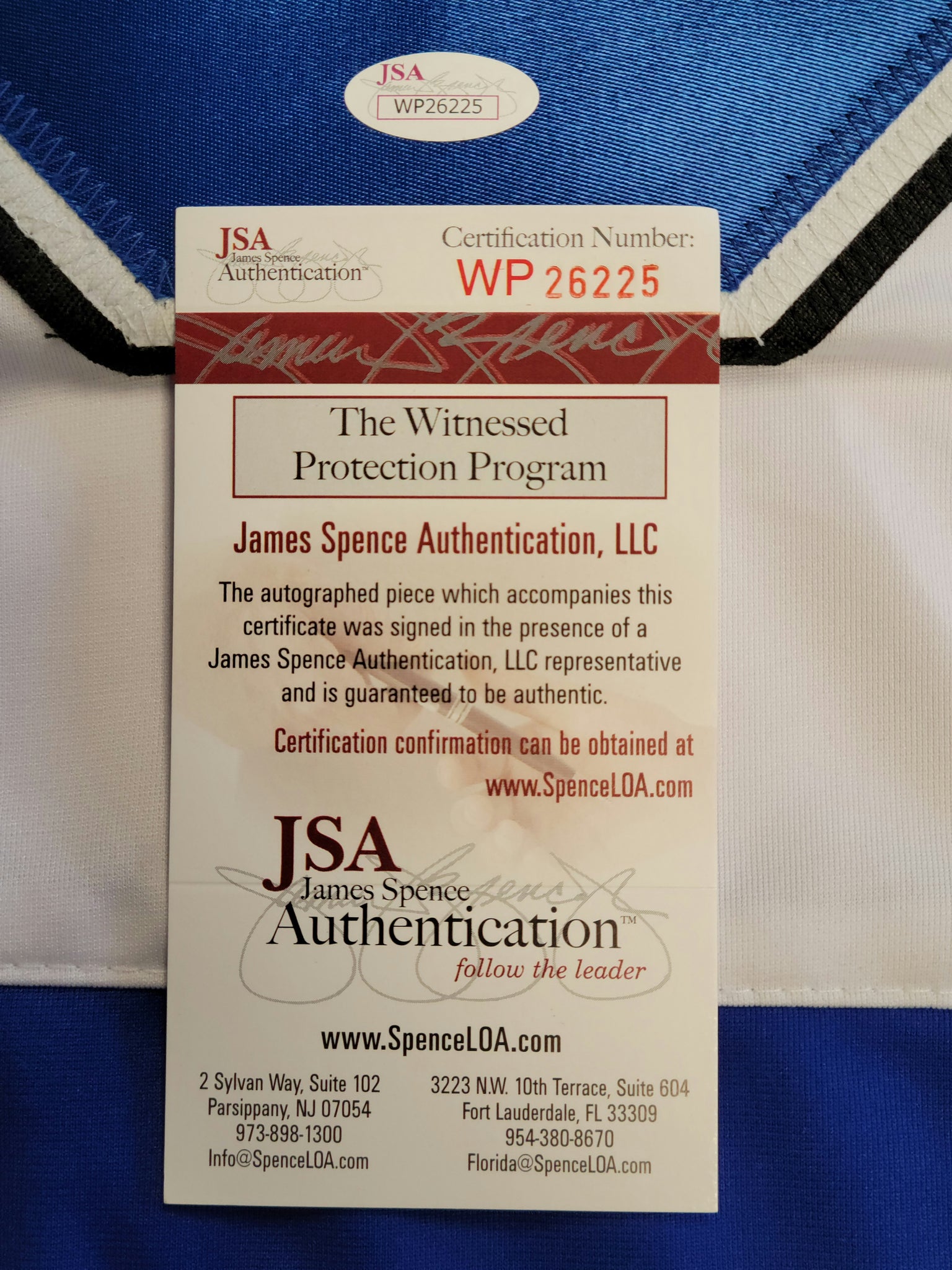 Andrei Vasilevskiy Signed Jersey (JSA)