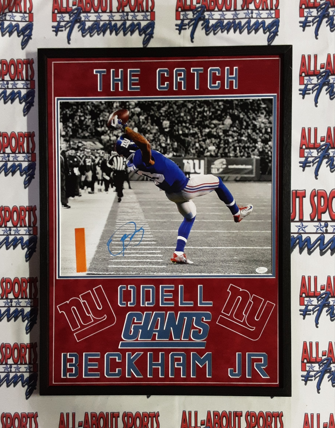 Odell Beckham Jr Authentic Signed Framed 16x20 Photo Autographed JSA