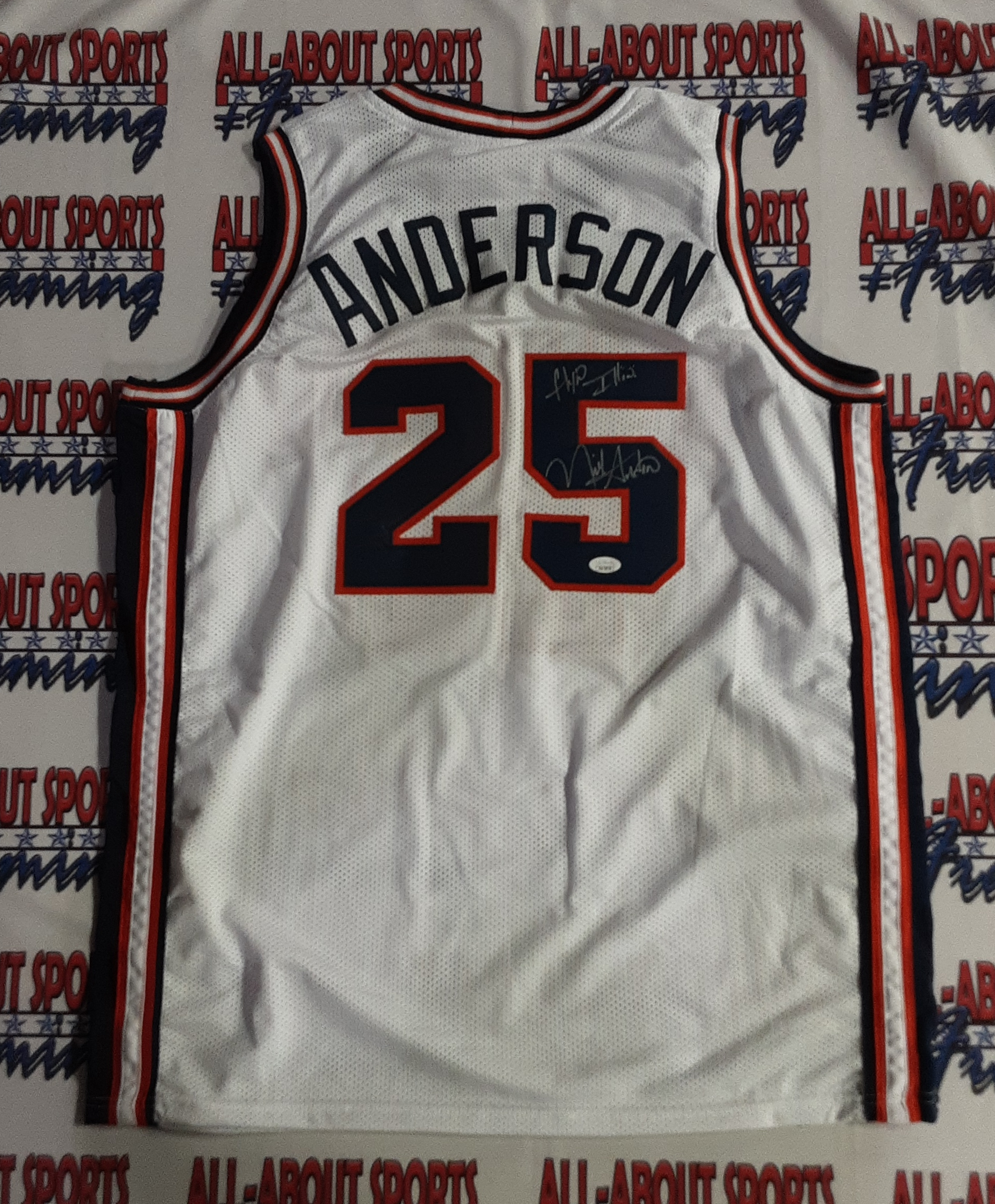 Nick Anderson Authentic Signed Pro Style Jersey Autographed with Inscription  JSA