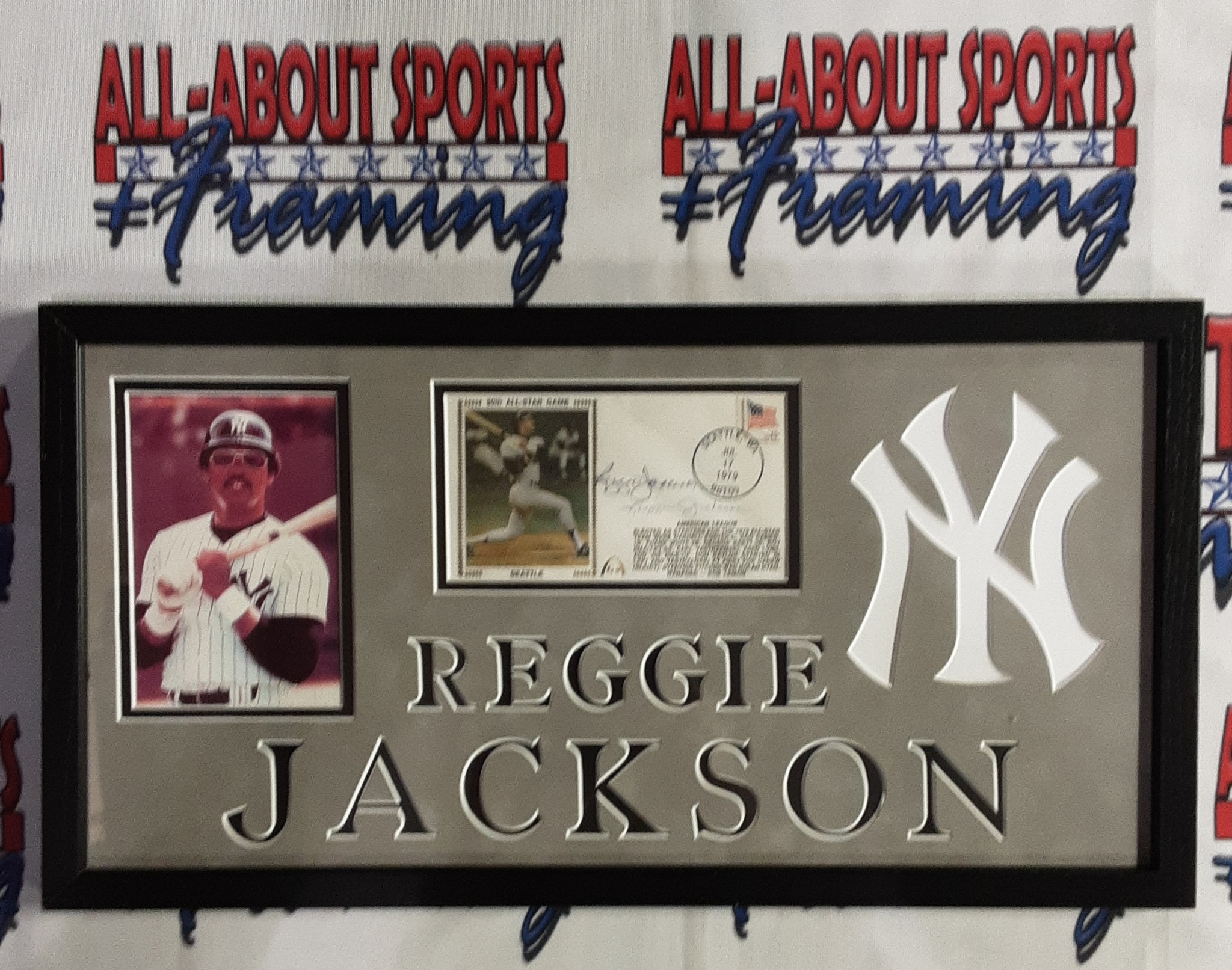 Reggie Jackson Autographed Framed Yankees Jersey