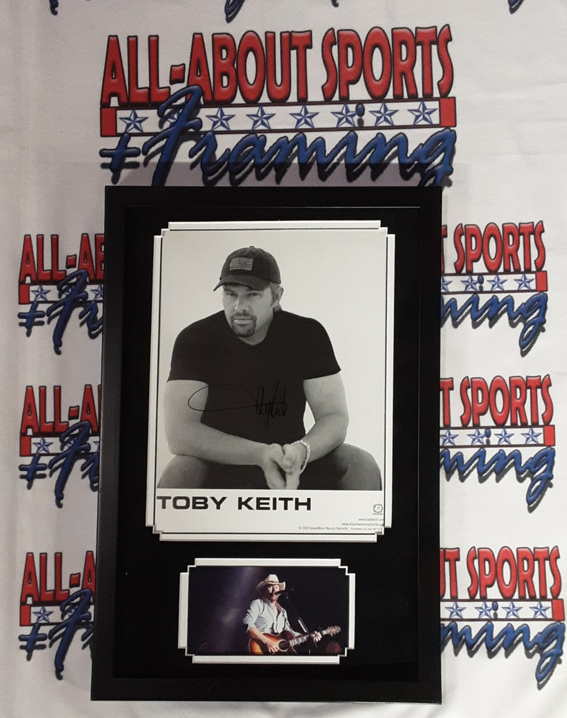 Toby Keith Authentic Signed Photo Framed 12x18 Collage Autographed JSA