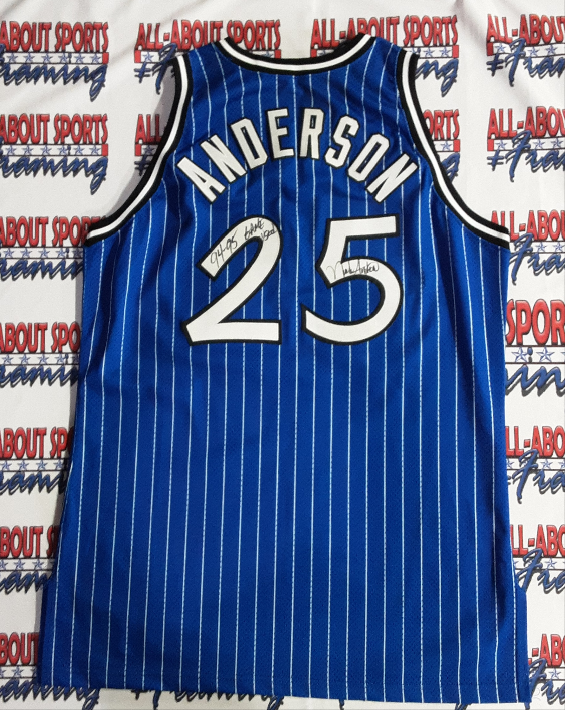 Nick Anderson Game Used Authentic Signed Pro Style Jersey with Inscription Autographed JSA-