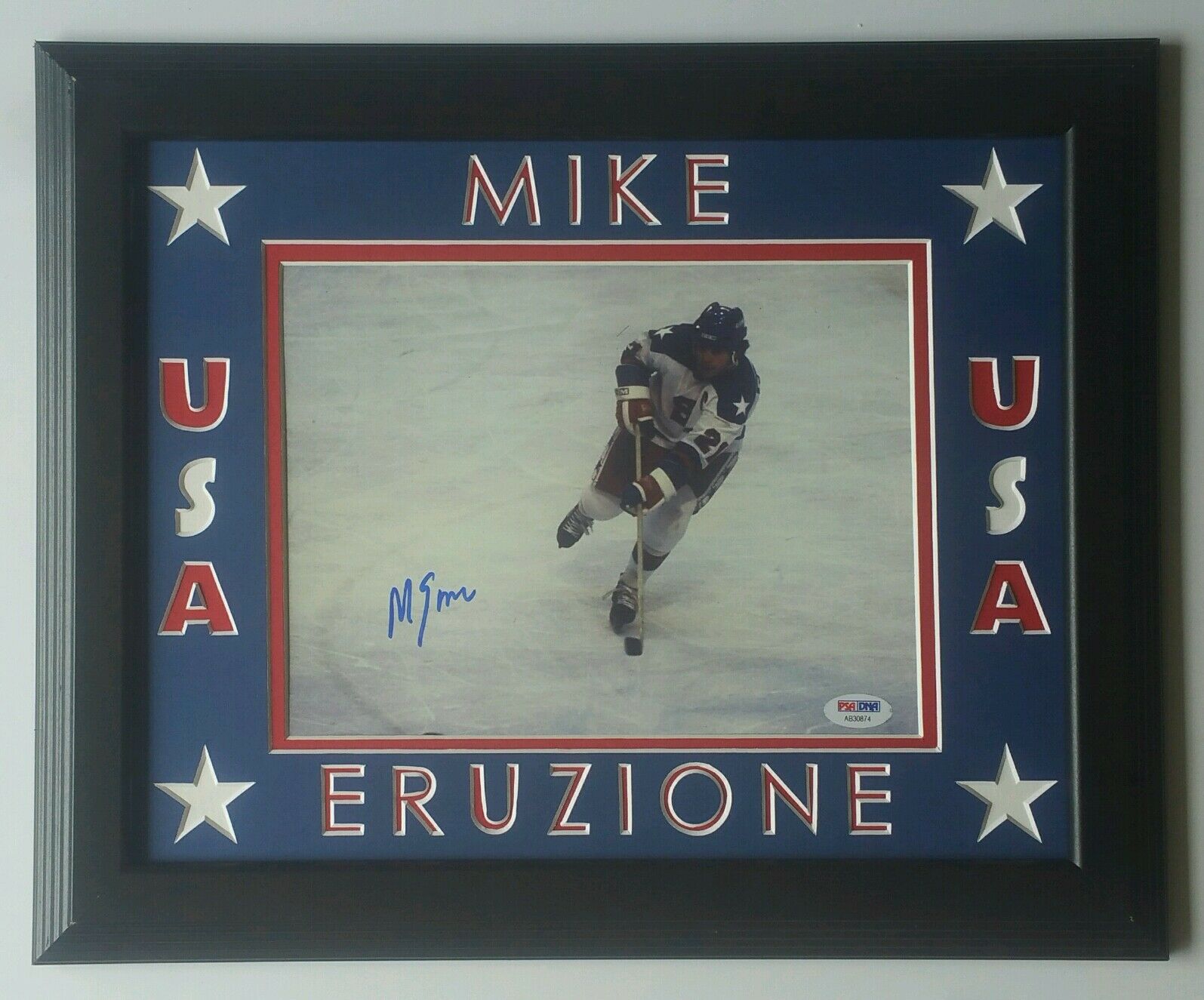 Mike Eruzione Authentic Signed Framed 8x10 Photo Autographed PSA