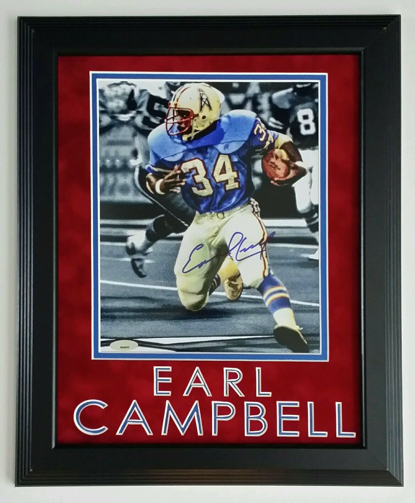 Earl Campbell Authentic Signed Framed 8x10 Photo Autographed Tristar