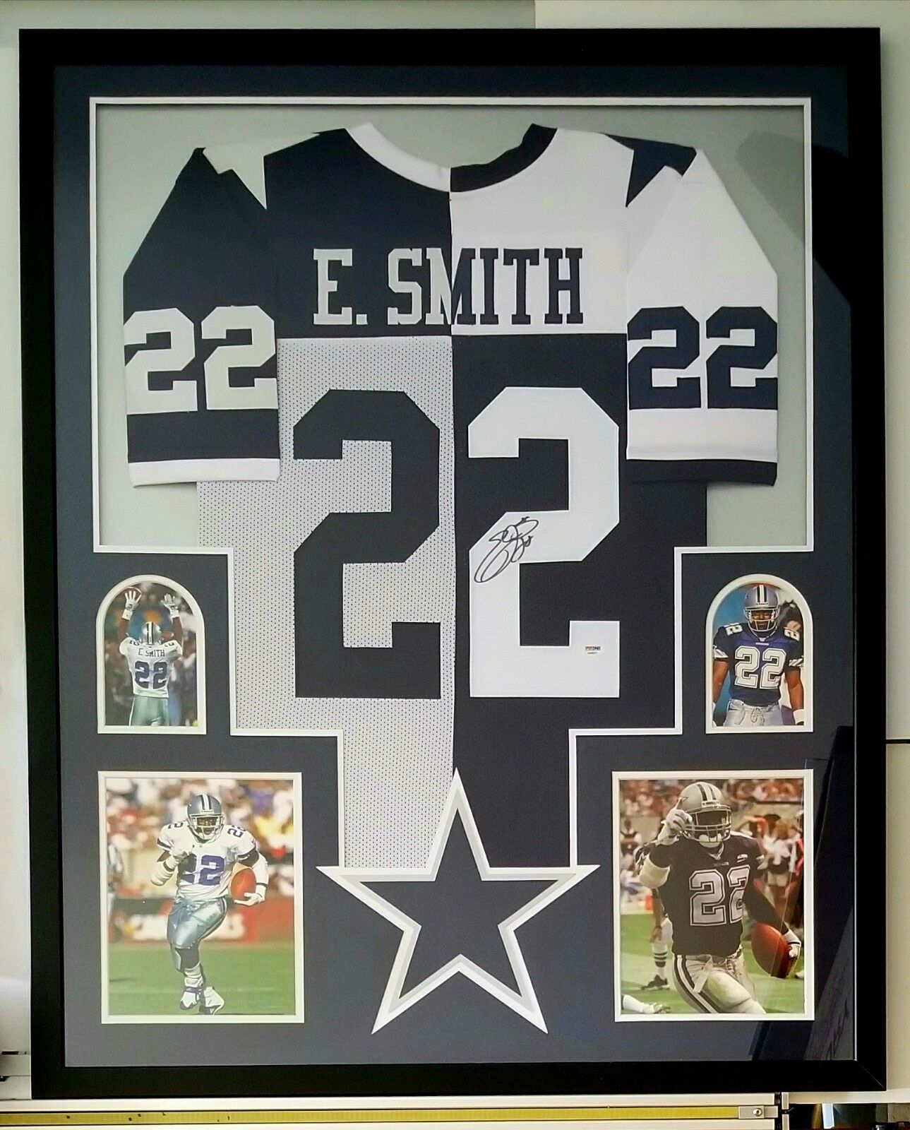 Emmitt Smith Authentic Signed Pro Style Framed Jersey Autographed PSA